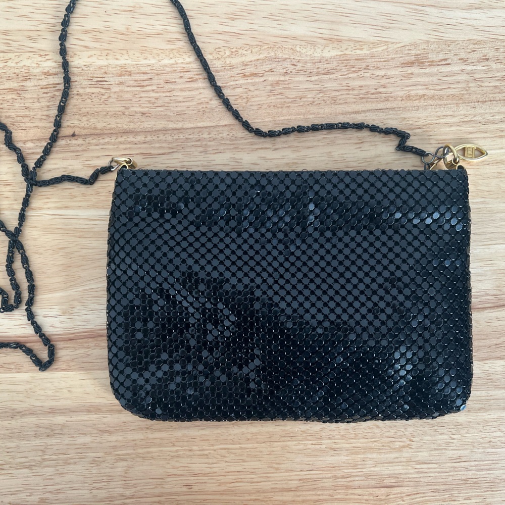 Black Metal Mesh Evening Bag